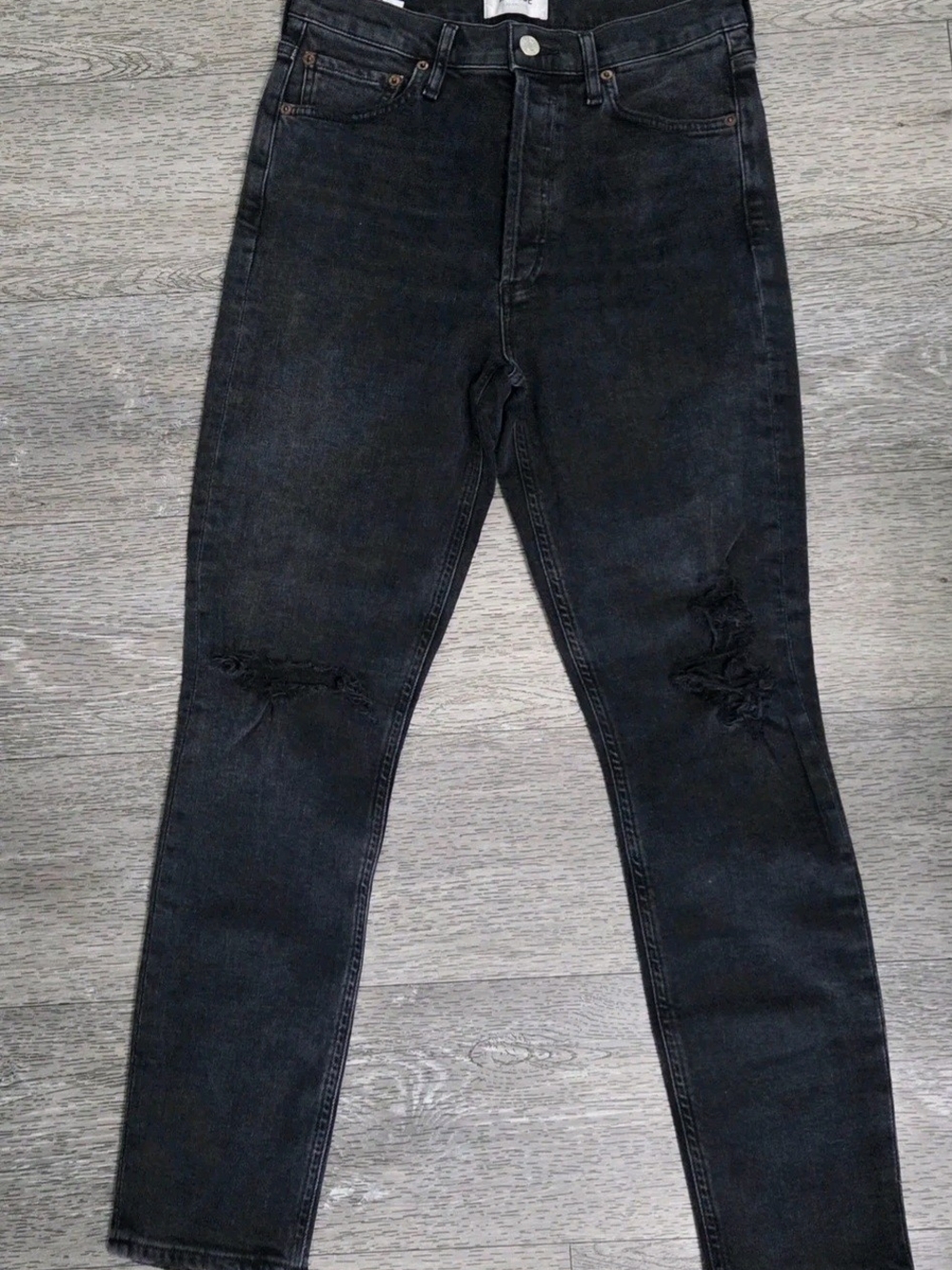 Agolde Women's Black Skinny Distressed Jeans
